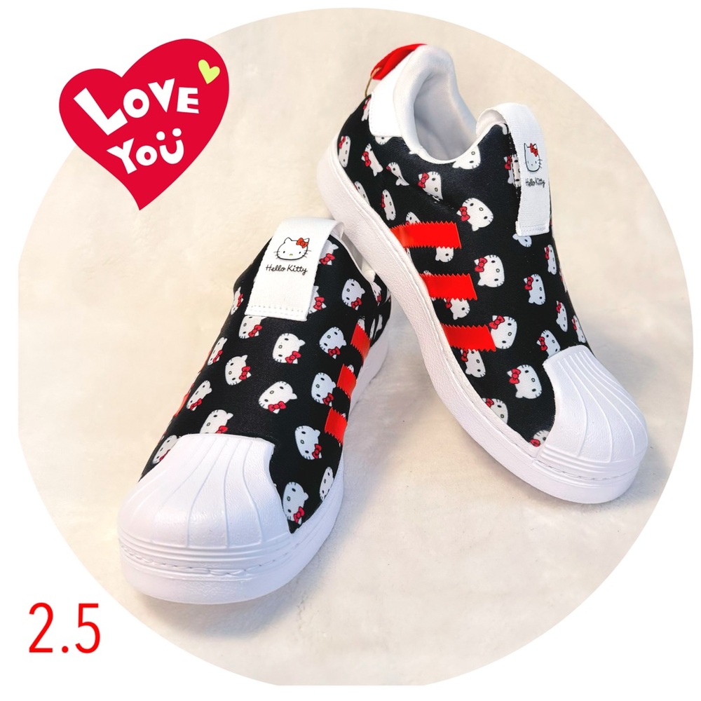 NEW Adidas X Hello Kitty Superstar 360 Girls Sneakers Size 2.5